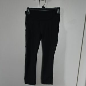 Sleek Black Zippered Lululemon Leggings